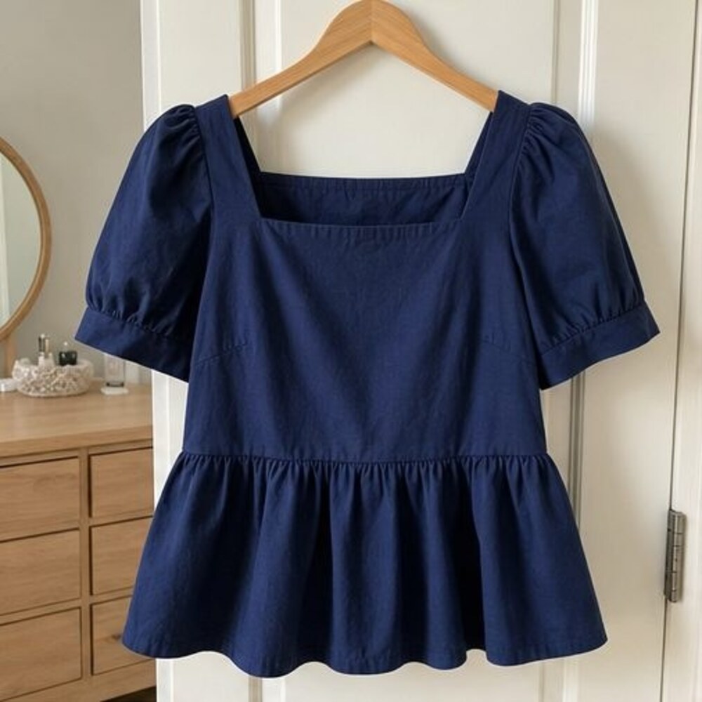 Teal Pleated Blouse